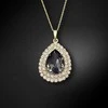 Diamond Sky Jewelry Papuošalų rinkinys moterims DiamondSky "Jasmine (Sidabrinis Night)" su Swarovski kristalais