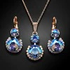 Diamond Sky Jewelry Papuošalų rinkinys moterims DiamondSky "Clarice VI (Light Sapphire Shimmer)" su Swarovski kristalais
