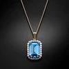 Diamond Sky Jewelry Papuošalų rinkinys moterims DiamondSky „Lourdes (Aquamarine)“ su Swarovski kristalais