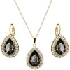 Diamond Sky Jewelry Papuošalų rinkinys moterims DiamondSky „Celestial Drop (Sidabrinis Night)“ su Swarovski kristalais