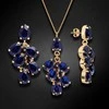 Diamond Sky Jewelry Papuošalų rinkinys moterims DiamondSky "Amber II (Dark Indigo)" su Preciosa kristalais