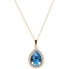 Diamond Sky Jewelry Papuošalų rinkinys moterims DiamondSky Celestial Drop (Aquamarine Mėlyna) su Swarovski kristalais