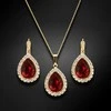 Diamond Sky Jewelry Papuošalų rinkinys moterims DiamondSky „Celestial Drop (Siam)“ su Swarovski kristalais