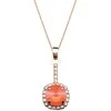 Diamond Sky Jewelry Papuošalų rinkinys moterims DiamondSky "Clarice VII (Light Coral)" su Swarovski kristalais