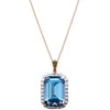 Diamond Sky Jewelry Papuošalų rinkinys moterims DiamondSky „Lourdes (Aquamarine)“ su Swarovski kristalais