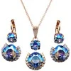 Diamond Sky Jewelry Papuošalų rinkinys moterims DiamondSky "Clarice VI (Light Sapphire Shimmer)" su Swarovski kristalais