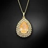 Diamond Sky Jewelry Papuošalų rinkinys moterims DiamondSky "Jasmine (Peach DeLite)" su Swarovski kristalais