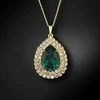 Diamond Sky Jewelry Papuošalų rinkinys moterims DiamondSky "Jasmine (Emerald)" su Swarovski kristalais