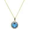 Diamond Sky Jewelry Papuošalų rinkinys moterims DiamondSky Clarice (Aquamarine Mėlyna) su Swarovski kristalais
