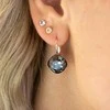 Diamond Sky Jewelry Papuošalų rinkinys moterims DiamondSky "Glare V (Sidabrinis Night)" su Swarovski kristalais