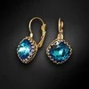 Diamond Sky Jewelry Papuošalų rinkinys moterims DiamondSky "Vintage IV (Bermuda Mėlyna)" su Swarovski kristalais