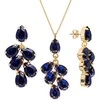 Diamond Sky Jewelry Papuošalų rinkinys moterims DiamondSky "Amber II (Dark Indigo)" su Preciosa kristalais