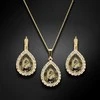 Diamond Sky Jewelry Papuošalų rinkinys moterims DiamondSky „Celestial Drop (Gold Patina)“ su Swarovski kristalais