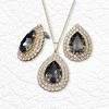 Diamond Sky Jewelry Papuošalų rinkinys moterims DiamondSky "Jasmine (Sidabrinis Night)" su Swarovski kristalais