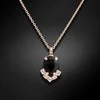Diamond Sky Jewelry Papuošalų rinkinys moterims DiamondSky "Leonora II (Jet)" su Preciosa kristalais
