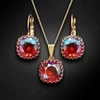Diamond Sky Jewelry Papuošalų rinkinys moterims DiamondSky "Vintage V (Light Siam Shimmer)" su Swarovski kristalais