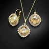 Diamond Sky Jewelry Papuošalų rinkinys moterims DiamondSky „Glare III (Golden Shadow)“ su Swarovski kristalais