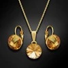 Diamond Sky Jewelry Papuošalų rinkinys moterims DiamondSky Clarice II (Golden Shadow) su Swarovski kristalais