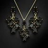 Diamond Sky Jewelry Papuošalų rinkinys moterims DiamondSky "Amber II (Jet)" su Preciosa kristalais