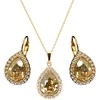 Diamond Sky Jewelry Papuošalų rinkinys moterims DiamondSky „Celestial Drop (Golden Shadow)“ su Swarovski kristalais