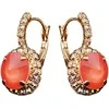Diamond Sky Jewelry Papuošalų rinkinys moterims DiamondSky "Clarice VII (Light Coral)" su Swarovski kristalais