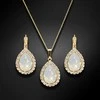 Diamond Sky Jewelry Papuošalų rinkinys moterims DiamondSky „Celestial Drop (Baltas Opal)“ su Swarovski kristalais