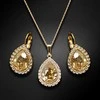 Diamond Sky Jewelry Papuošalų rinkinys moterims DiamondSky „Celestial Drop (Golden Shadow)“ su Swarovski kristalais