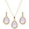 Diamond Sky Jewelry Papuošalų rinkinys moterims DiamondSky „Celestial Drop (Rose Vanduo Opal)“ su Swarovski kristalais