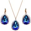 Diamond Sky Jewelry Papuošalų rinkinys moterims DiamondSky „Celestial Drop III (Bermuda Mėlyna)“ su Swarovski kristalais