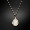 Diamond Sky Jewelry Papuošalų rinkinys moterims DiamondSky Celestial Drop (Baltas Opal) su Swarovski kristalais