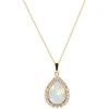 Diamond Sky Jewelry Papuošalų rinkinys moterims DiamondSky Celestial Drop (Baltas Opal) su Swarovski kristalais