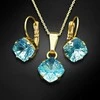 Diamond Sky Jewelry Papuošalų rinkinys moterims DiamondSky "Mystic (Aquamarine)" su Swarovski kristalais