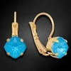 Diamond Sky Jewelry Papuošalų rinkinys moterims DiamondSky "Magical Square (Electric Mėlyna Ignite)" su Swarovski kristalais