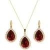 Diamond Sky Jewelry Papuošalų rinkinys moterims DiamondSky „Celestial Drop (Siam)“ su Swarovski kristalais