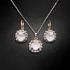 Diamond Sky Jewelry Papuošalų rinkinys moterims DiamondSky "Glory II (Powder Rose)" su Swarovski kristalais