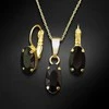 Diamond Sky Jewelry Papuošalų rinkinys moterims DiamondSky "Enigma (Graphite)" su Swarovski kristalais