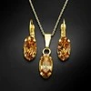 Diamond Sky Jewelry Papuošalų rinkinys moterims DiamondSky "Enigma (Light Colorado Topaz)" su Swarovski kristalais
