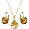 Diamond Sky Jewelry Papuošalų rinkinys moterims DiamondSky Clarice II (Golden Shadow) su Swarovski kristalais