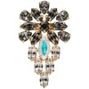 Diamond Sky Jewelry Segė moterims DiamondSky "Mirtel (Sidabrinis Night / Graphite / Aurora Borealis)" su Swarovski kristalais