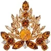 Diamond Sky Jewelry Segė moterims DiamondSky "Crystal Branch II (Light Amber / Topaz / Golden Shadow)" su Swarovski kristalais