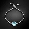 Diamond Sky Jewelry Sidabrinė apyrankė moterims DiamondSky "Glare (Aquamarine)"