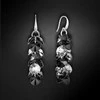 Diamond Sky Jewelry Sidabriniai auskarai moterims DiamondSky „Helios (Sidabrinis Night)“ su Swarovski kristalais