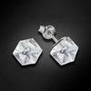 Diamond Sky Jewelry Sidabriniai auskarai moterims DiamondSky „Rubicon II (Comet Argent Light)" su Swarovski kristalais