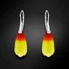 Diamond Sky Jewelry Sidabriniai auskarai moterims DiamondSky „Vaivorykštės Kaskadas (Fireopal)" su Swarovski kristalais
