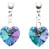 Diamond Sky Jewelry Sidabriniai auskarai moterims DiamondSky „Romantic Heart II (Vitrail Light)“ su Swarovski kristalais
