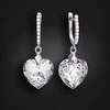 Diamond Sky Jewelry Sidabriniai auskarai moterims DiamondSky „Romantic Heart III R“ su Swarovski kristalais