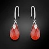 Diamond Sky Jewelry Sidabriniai auskarai moterims DiamondSky „Baroque III (Raudona Magma)“ su Swarovski kristalais