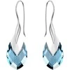 Diamond Sky Jewelry Sidabriniai auskarai moterims DiamondSky „Baroque II (Aquamarine Light Chrome)" su Swarovski kristalais