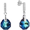 Diamond Sky Jewelry Sidabriniai auskarai moterims DiamondSky „Calathea (Bermuda Mėlyna)“ su Swarovski kristalais