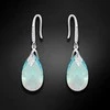 Diamond Sky Jewelry Sidabriniai auskarai moterims DiamondSky „Baroque III (Aquamarine Shimmer)“ su Swarovski kristalais